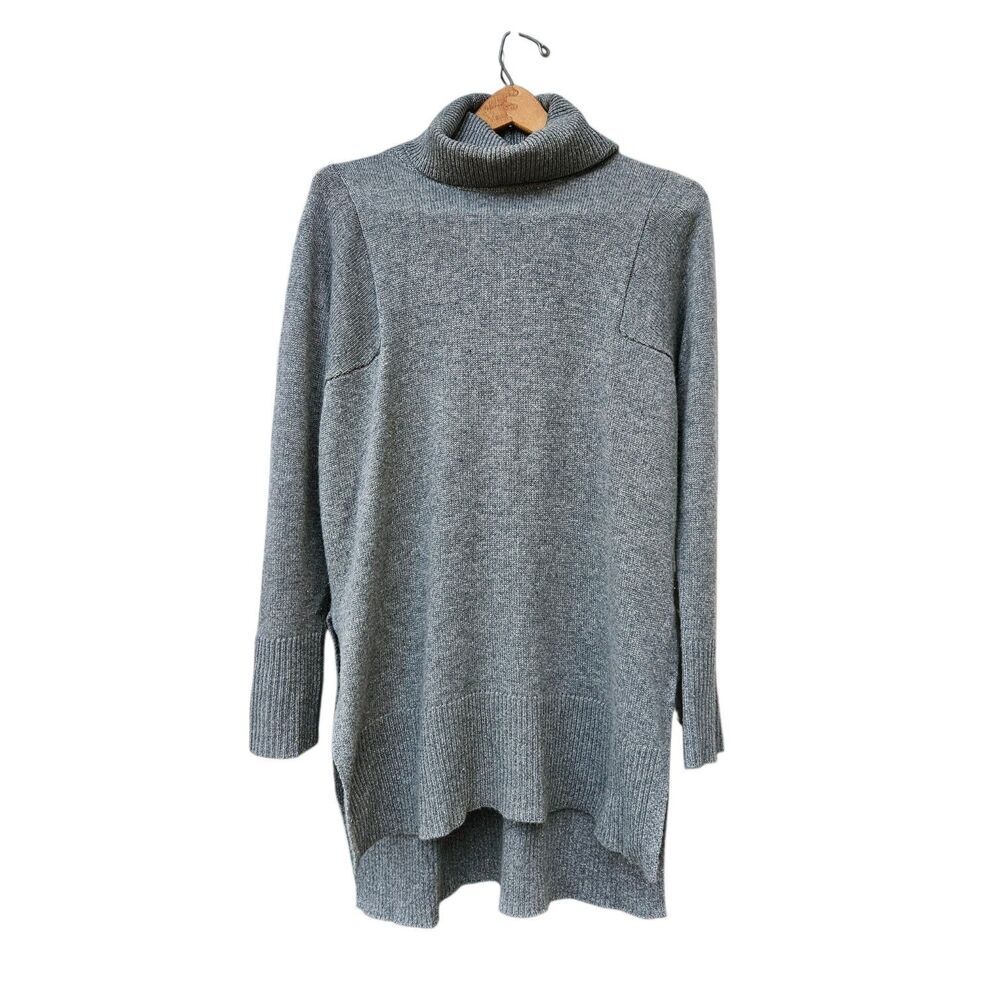 Apiece Apart Gray Cashmere Removable Turtleneck Sweater Tunic Size XS/S